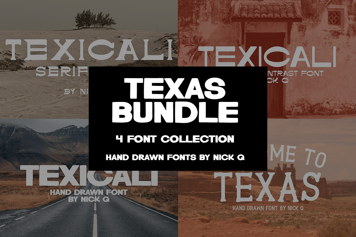 Texas Font Bundle, a Font by nickqtx (Photo 1 of 9)