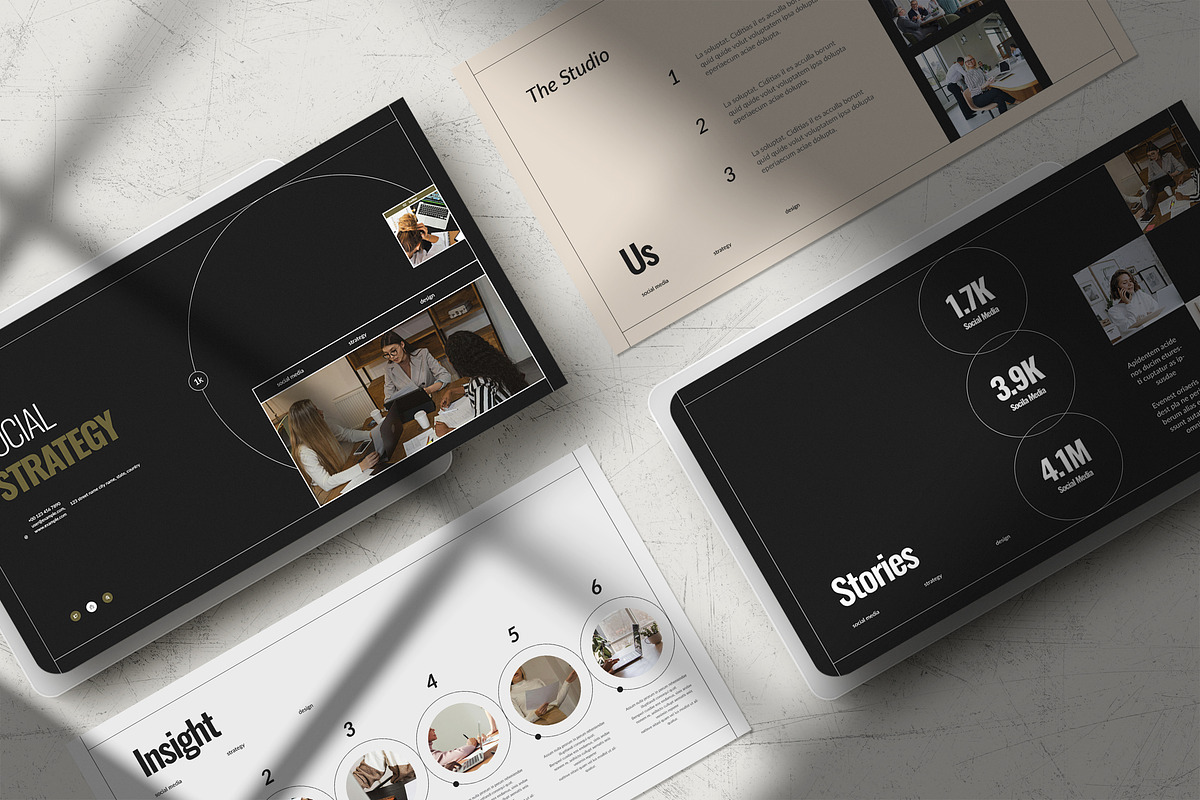 Social Media Strategy Template, a Presentation Template by White Graphic (Photo 1 of 7)