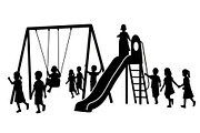 50 Kids Playground Silhouette Bundle, an Illustration by Gfx_Store (Thumbnail 42 of 51)