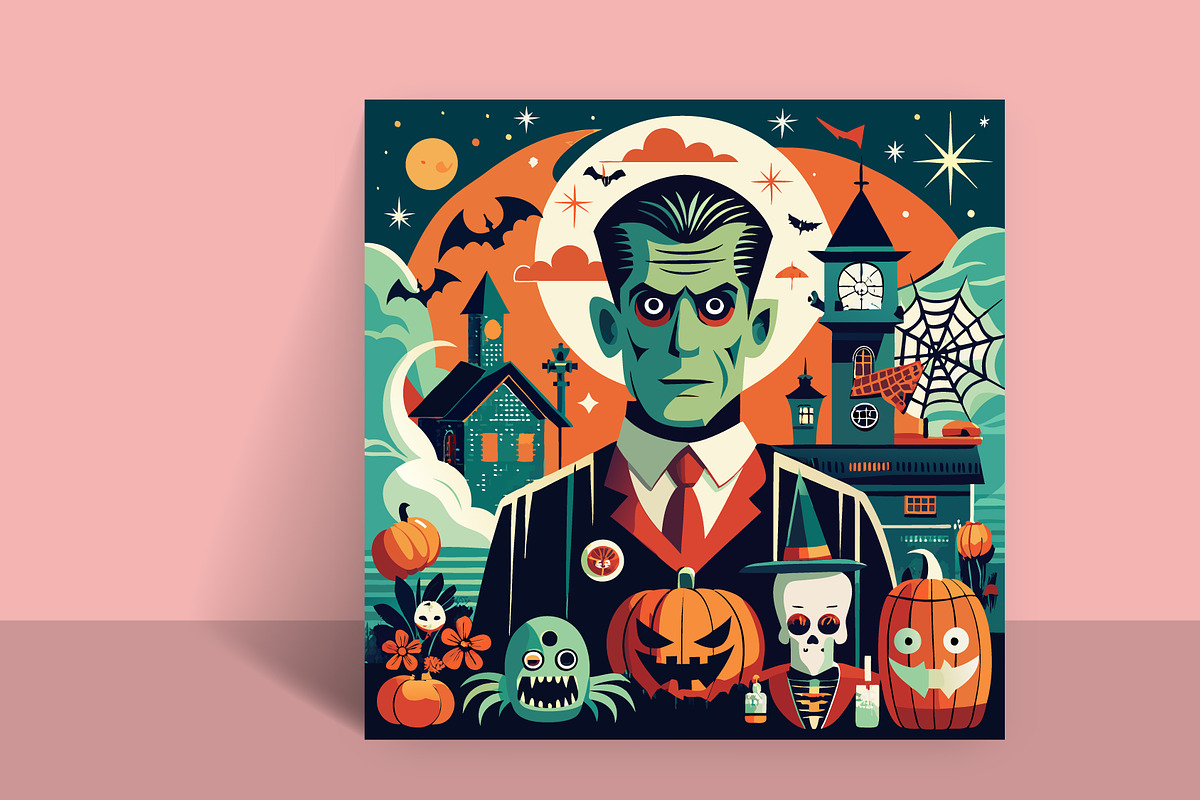 Haunted pumpkin banner for Halloween, a Poster Template by hkmonir (Photo 2 of 4)