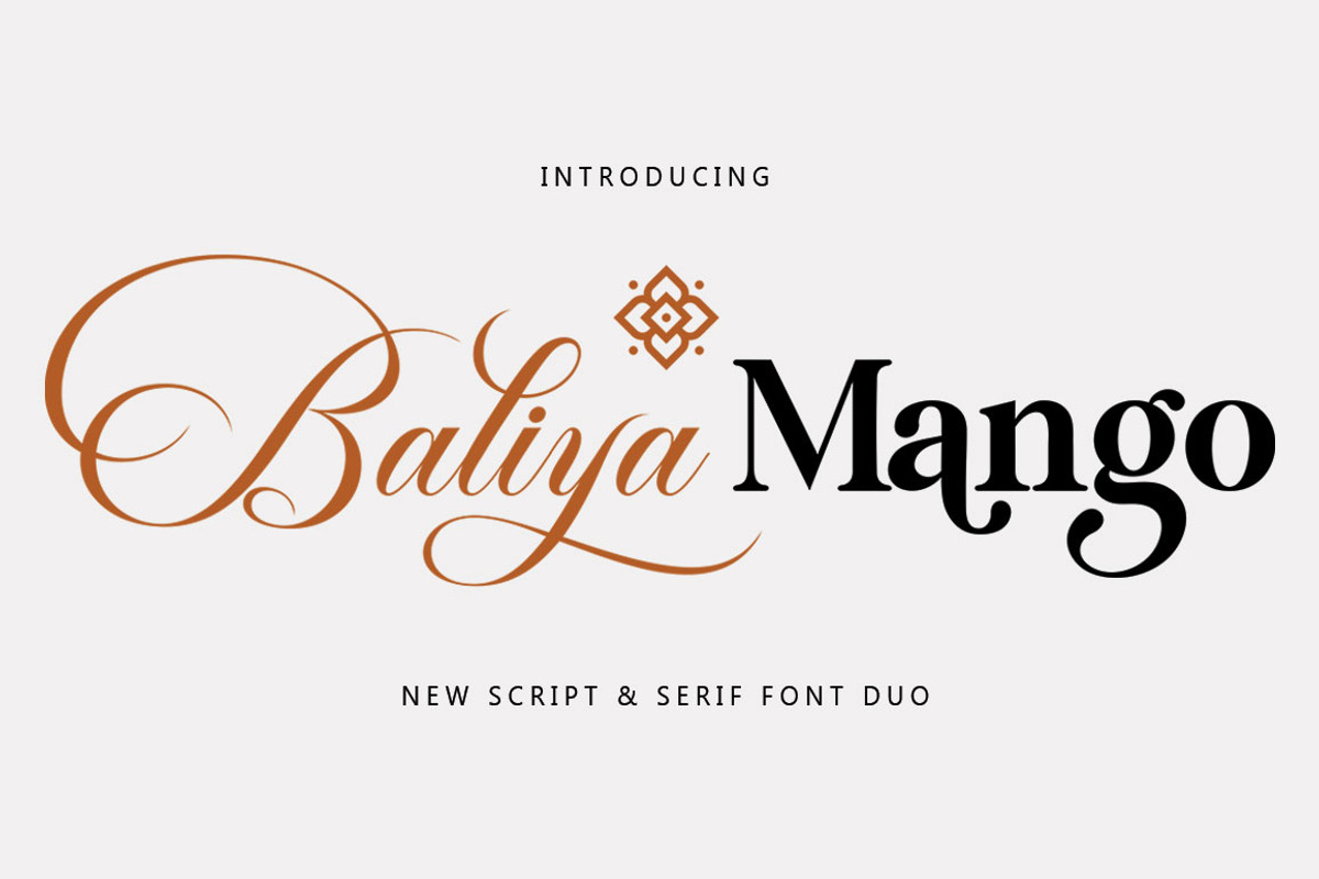 Baliya Mango Font Duo, a Script Font by Mastertype (Photo 1 of 9)
