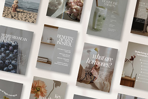 Hormone Instagram Posts Canva, a Templates & Theme by Naturopath Hub