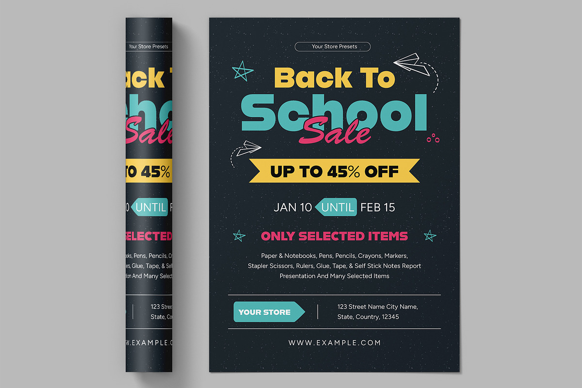 School Themed Flyer Layout, a Stationery Template by ContestDesign (Photo 2 of 2)