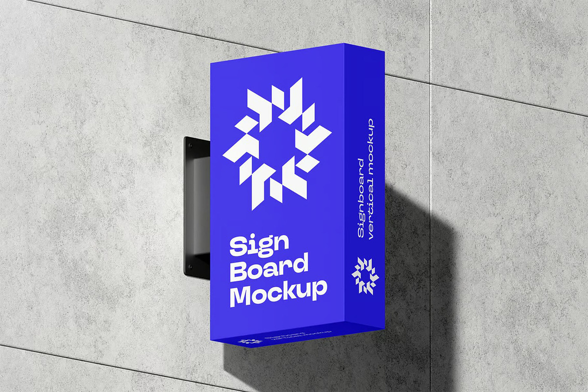 Signboard Vertical Mock-up, an Advertising Mockup by zippypixelstudio (Photo 6 of 14)