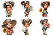Spring Girls Clipart PNG Bundle, an Illustration by Libby Wishes (Thumbnail 4 of 4)