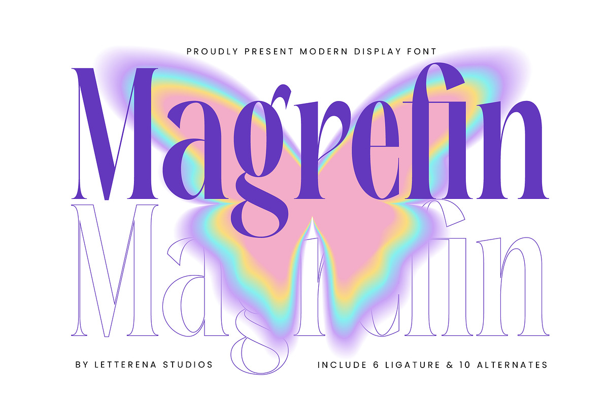 Magrefin Modern Display Font, a Serif Font by Letterena Studios (Photo 1 of 15)