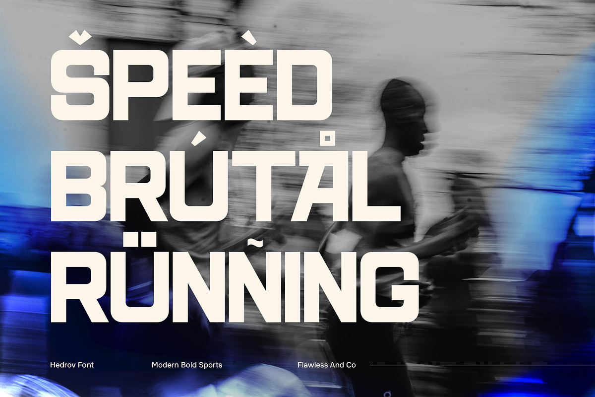 Hedrov - Bold Sports Display Font, a Sans Serif Font by Flawless And Co (Photo 10 of 10)