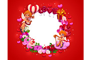 Valentines day frame banner, an Illustration by Vector Tradition (Thumbnail 3 of 3)
