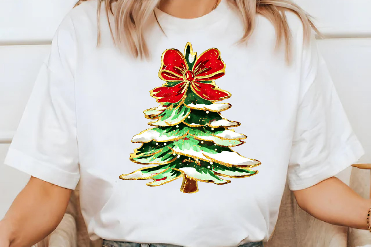 Coquette Bow Christmas Tree Clipart, an Illustration by Libby Wishes (Photo 2 of 7)