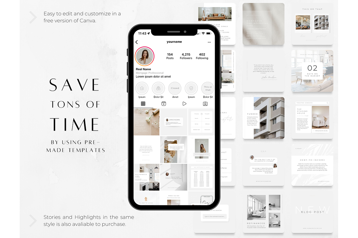 350 Mortgage Broker Posts Templates, a Social Media Template by ZoaniDesign (Photo 3 of 10)