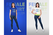 Female T-Shirt Mockups Vol 5 Part 1, a Shirt Mockup by Hi, Mock-Up! (Thumbnail 5 of 10)