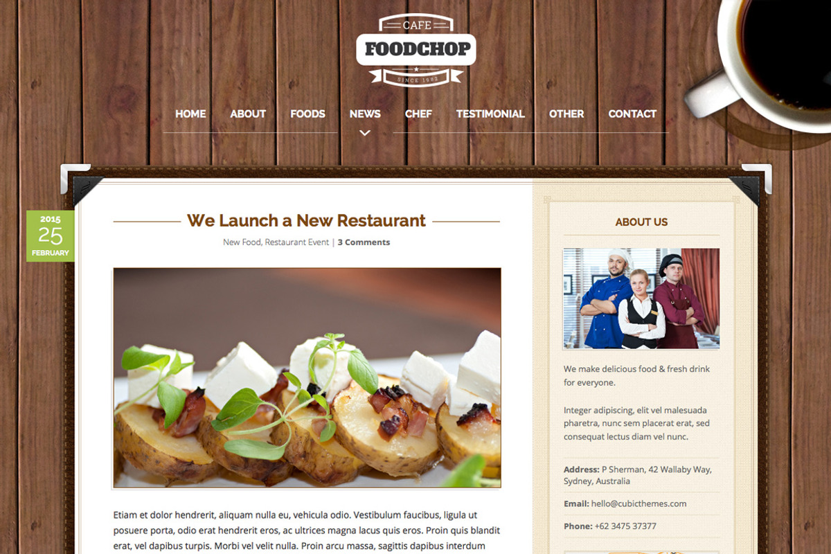 Foodchop HTML, a HTML Template by Cubicthemes (Photo 3 of 5)