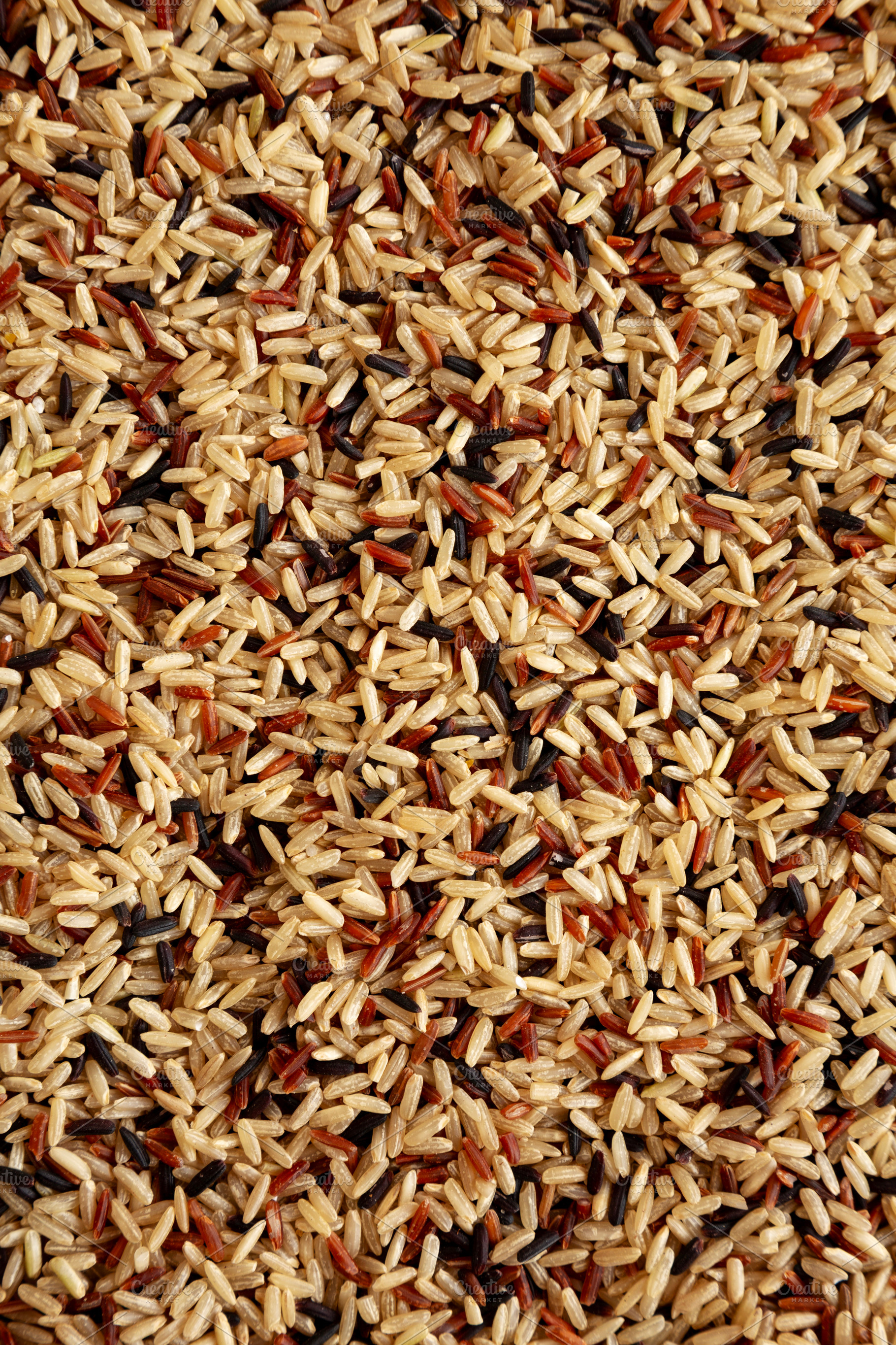Organic Dry Asian Wild Rice, top view., a Food & Drink Photo by LiudmylaChuhunova
