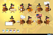 Thanksgiving Turkey Character, an Animal Illustration by DesignWolf (Thumbnail 2 of 2)