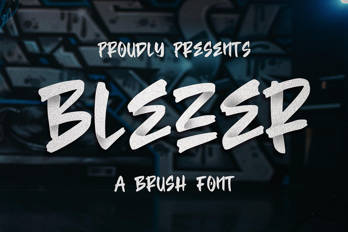 Blezer Clean Brush Font, a Font by Blankids Studio (Photo 1 of 9)