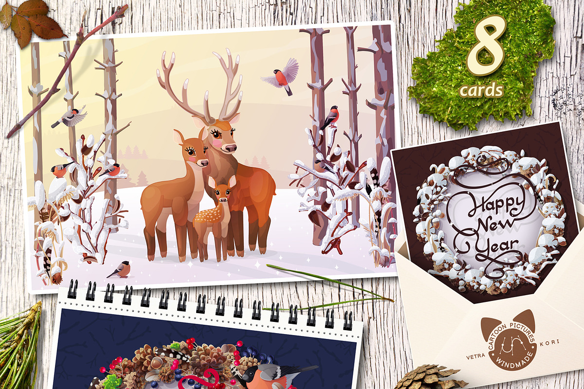 vector SET Winter Forest, an Animal Illustration by WINDmade (Photo 14 of 19)