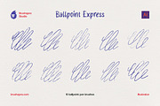 Ballpoint Pen Illustrator Brushes, a Brush Add-On by brushapes.com (Thumbnail 8 of 10)
