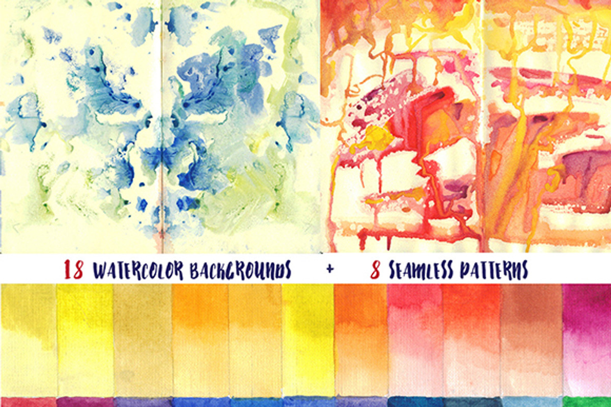 Megapack watercolor for design, an Illustration by Samui-Art (Photo 5 of 6)