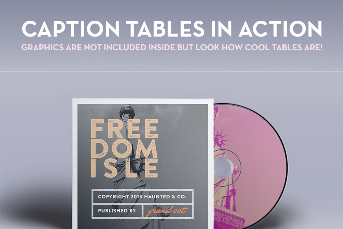 40+ Vector Caption Tables Set, an Object Graphic by Frisk Shop
