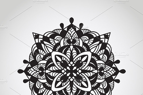 Vector circle pattern, mandala, dood preview 2