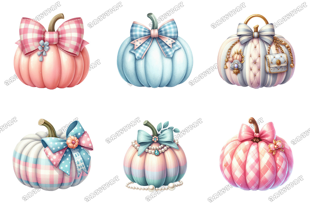 Pastel Preppy Pumpkin PNG, an Illustration by designcity5 (Photo 2 of 5)
