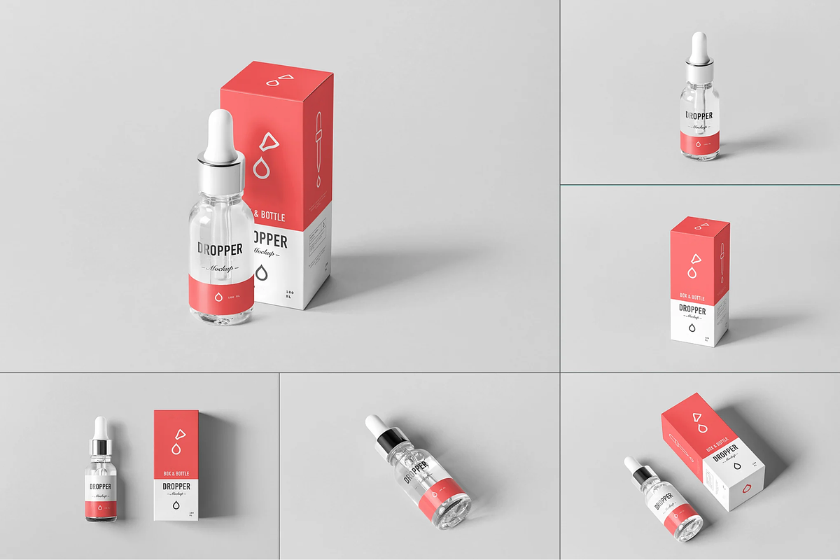 Dropper Bottle Mock-up 2, a Packaging Mockup by BLISS DESIGN (Photo 1 of 6)