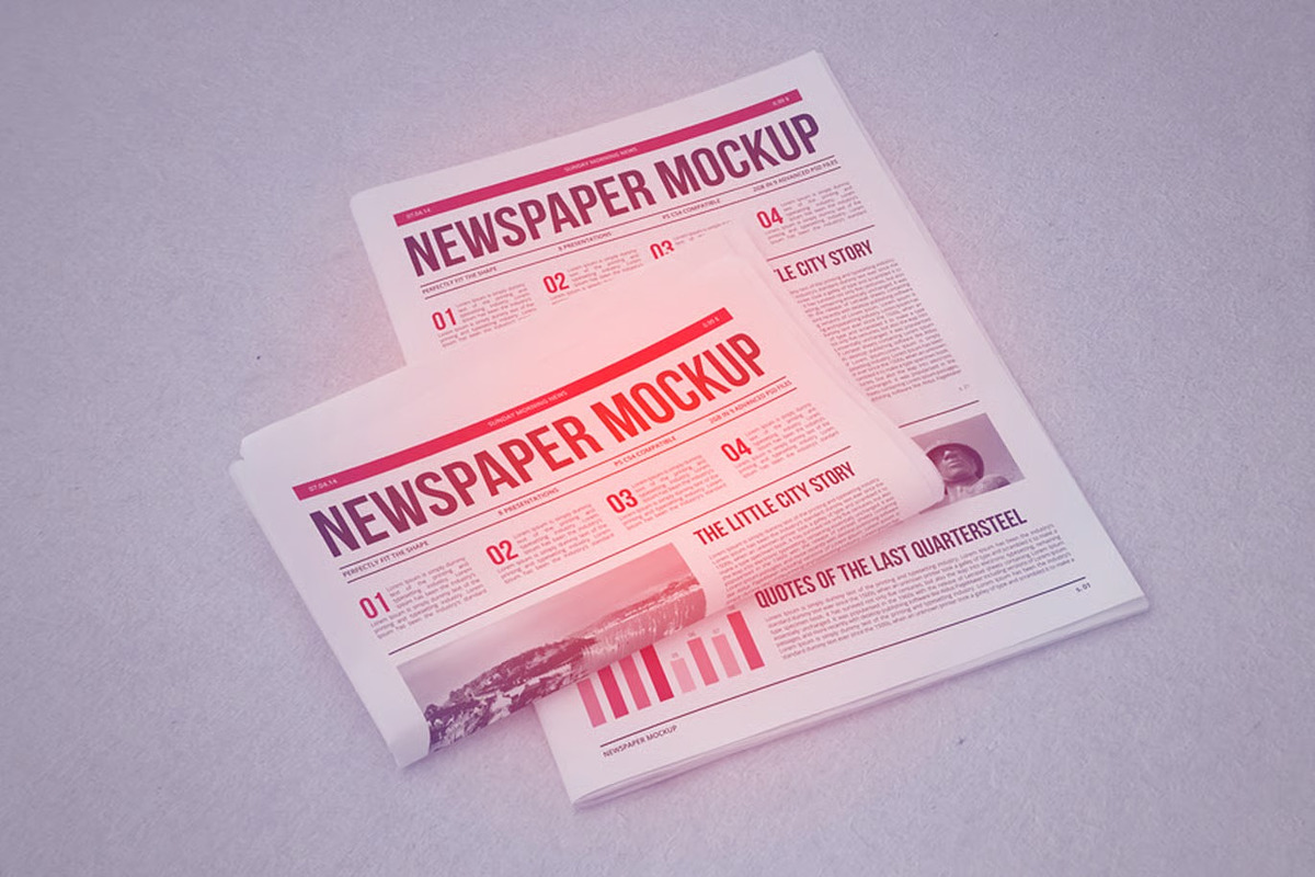 Newspaper Mock-up, an Advertising Mockup by zippypixelstudio (Photo 7 of 14)