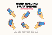 Hand Holding Smartphone Illustration, a Technology Illustration by Partikusi Design (Thumbnail 1 of 3)