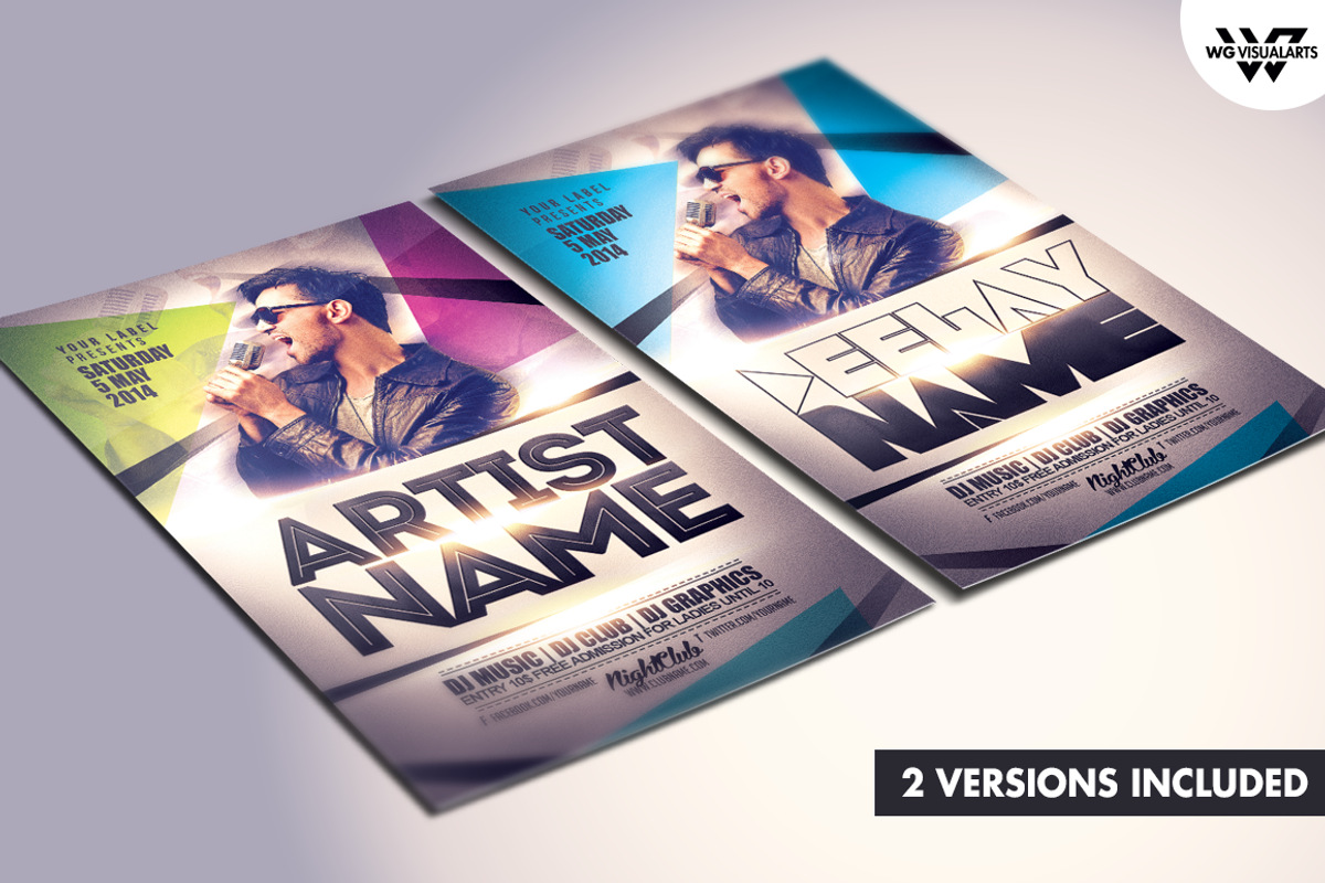 ARTIST & DEEJAY Flyer Template, a Flyer Template by WG DESIGN (Photo 2 of 4)