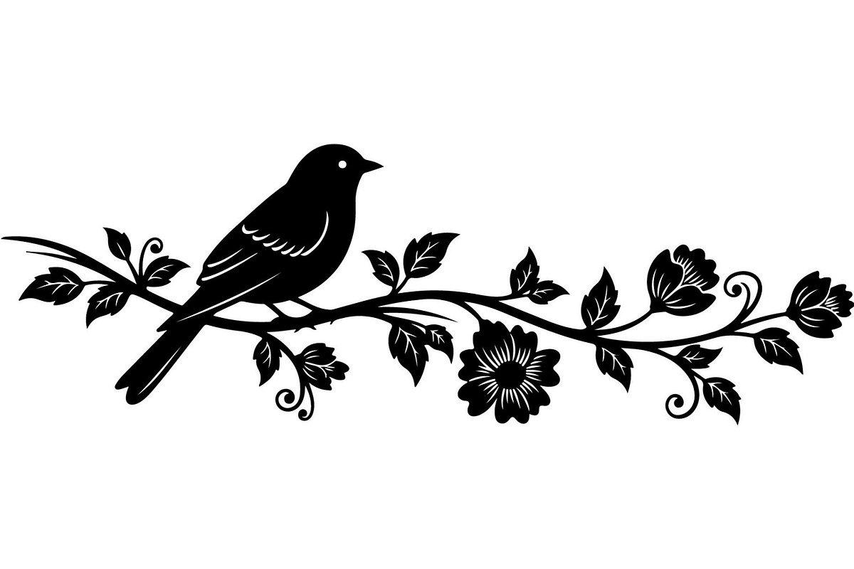 Birds on Branch Vector Collection, an Illustration by Designer_Momina (Photo 7 of 21)