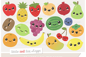 Kawaii Fruit Clipart