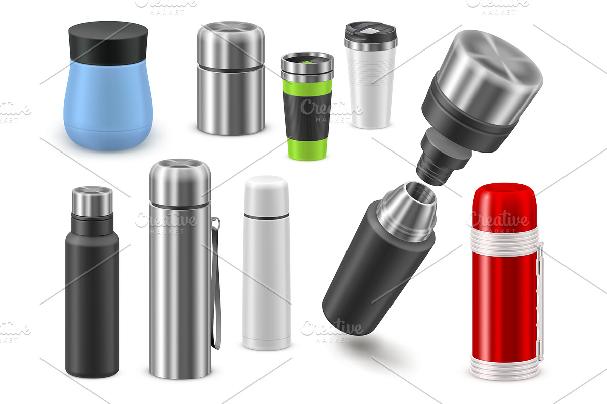 Realistic thermo container. Thermal, a Food Illustration by Stock-Smart-Start