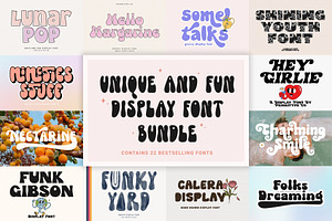 Unique And Fun Display Font Bundle