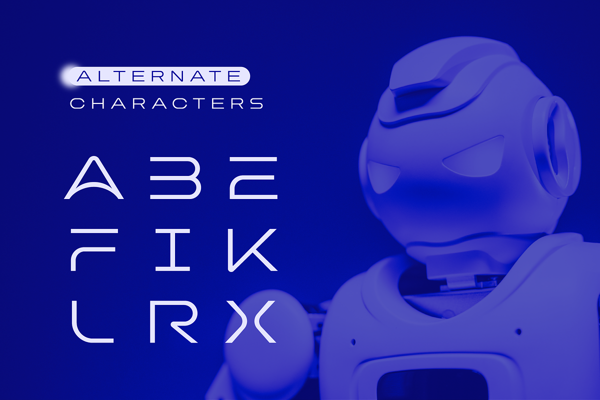 Acor Futuristic Clean Extended Font, a Sans Serif Font by Ebad Designs (Photo 3 of 8)