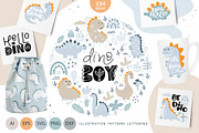 Dino Boy SVG, an Object Graphic by Happy Letters (Thumbnail 1 of 15)