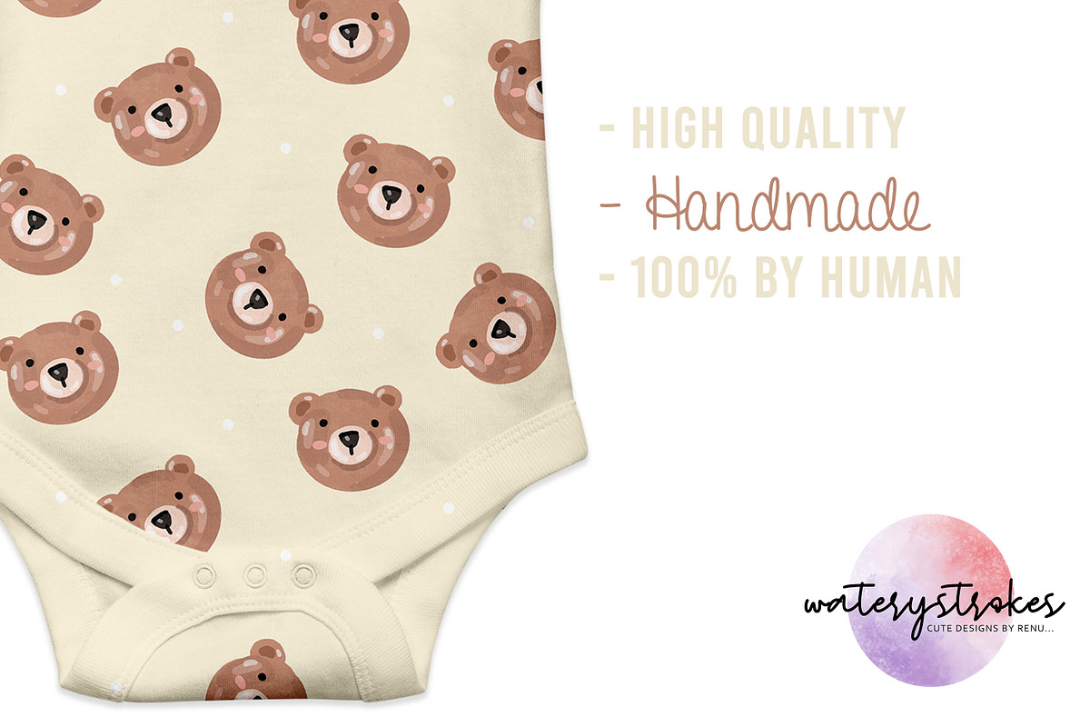 50 + Cute Seamless Patterns Bundle, a Pattern Graphic by Waterystrokes (Photo 3 of 8)
