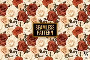 Boho Rose Flowers Digital Papers