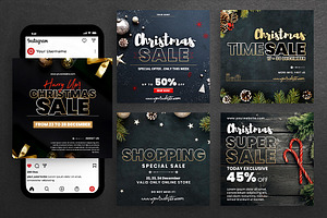 Christmas Sale Instagram SET PSD