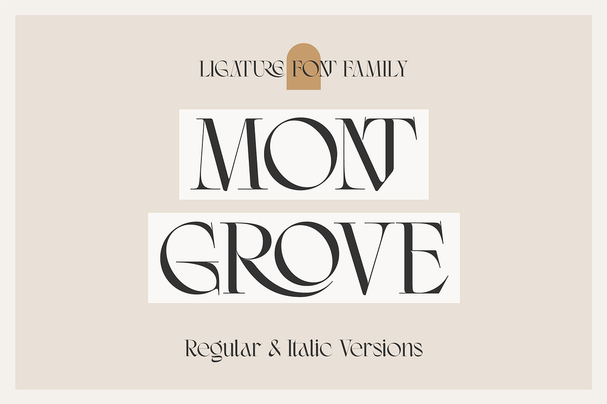 Montgrove - Ligature Serif Font, a Sans Serif Font by Surplus Type Co (Photo 1 of 11)