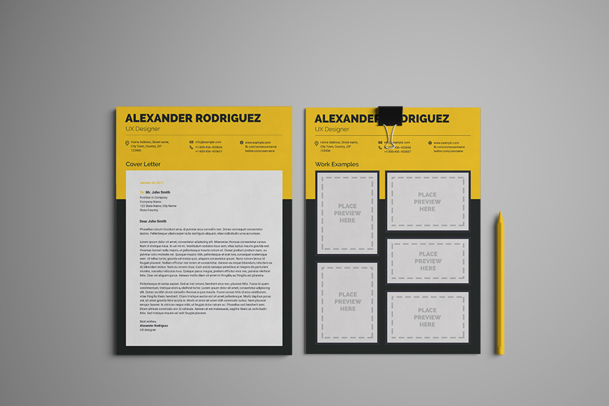 Resume, Cover letter, Work examples, a Resume Template by Viktor (Photo 4 of 4)