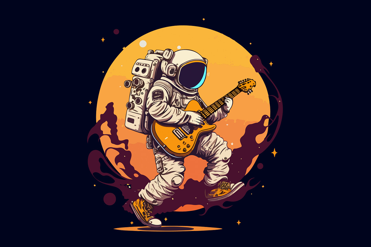 Astronaut t-shirt bundle. 20 vector, a Technology Illustration by Fractal fonts & graphics (Photo 14 of 21)