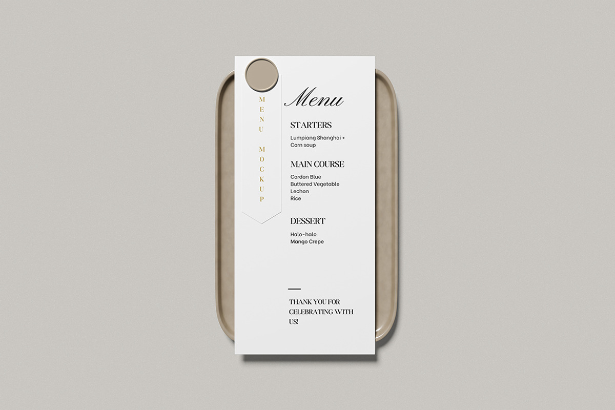 Menu Mockup, an Advertising Mockup by xavier_studio (Photo 5 of 5)
