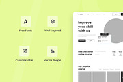 Online Course Wireframe Website, a Wireframe Template by INSPR STD (Thumbnail 2 of 6)