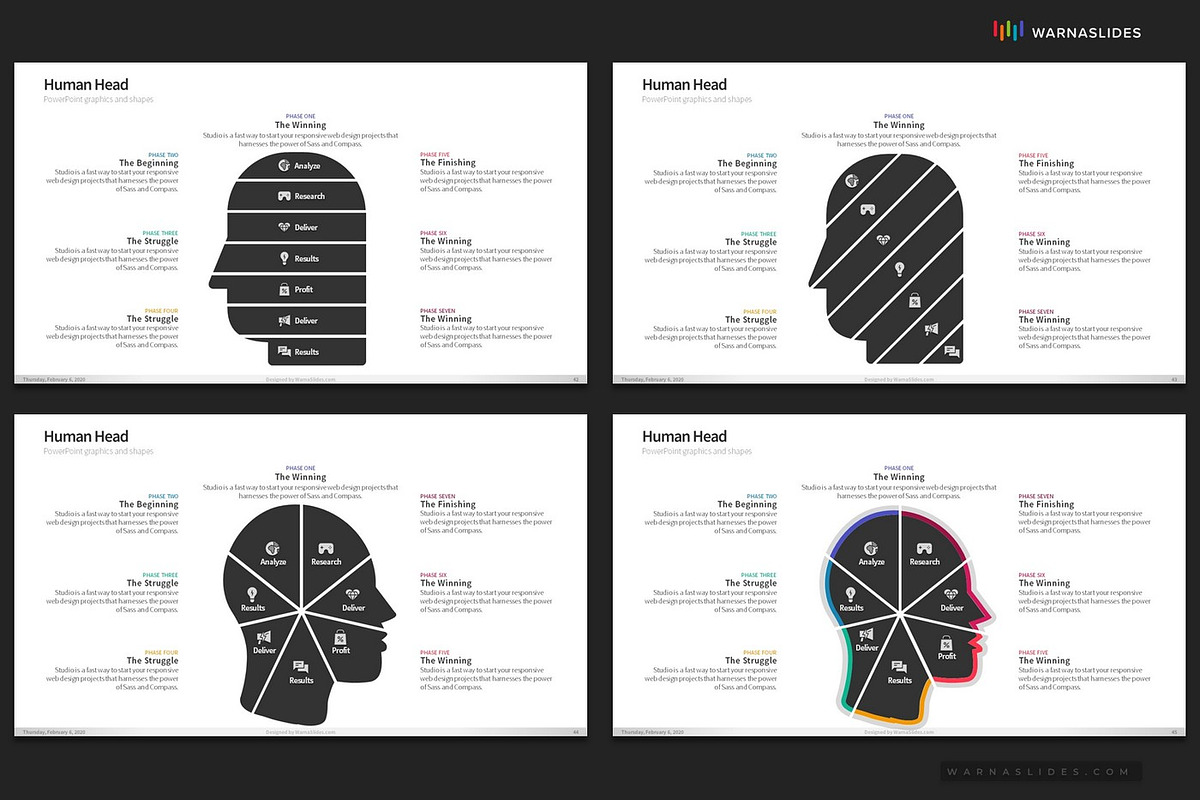 Human Head PowerPoint Templates, a Presentation Template by Warna Works (Photo 12 of 20)