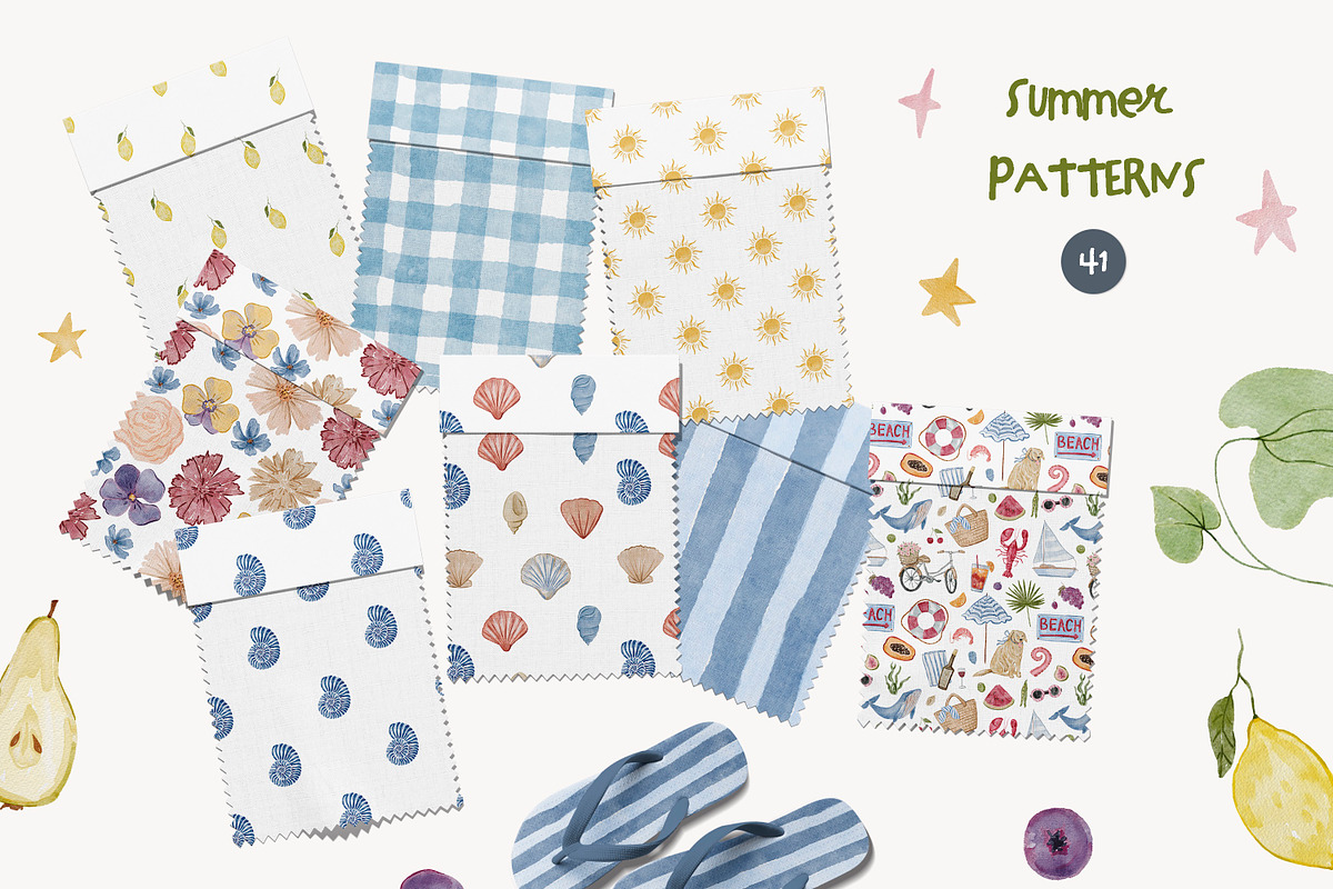 Summer Whimsy Watercolor, an Object Graphic by Les Frolova (Photo 10 of 13)
