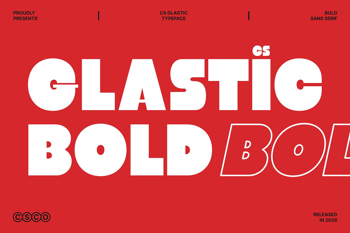 CS Glastic – Bold Font, a Sans Serif Font by Craft Supply Co. (Photo 1 of 8)