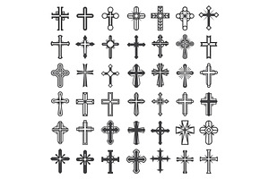 Religion Cross Symbols. Christians