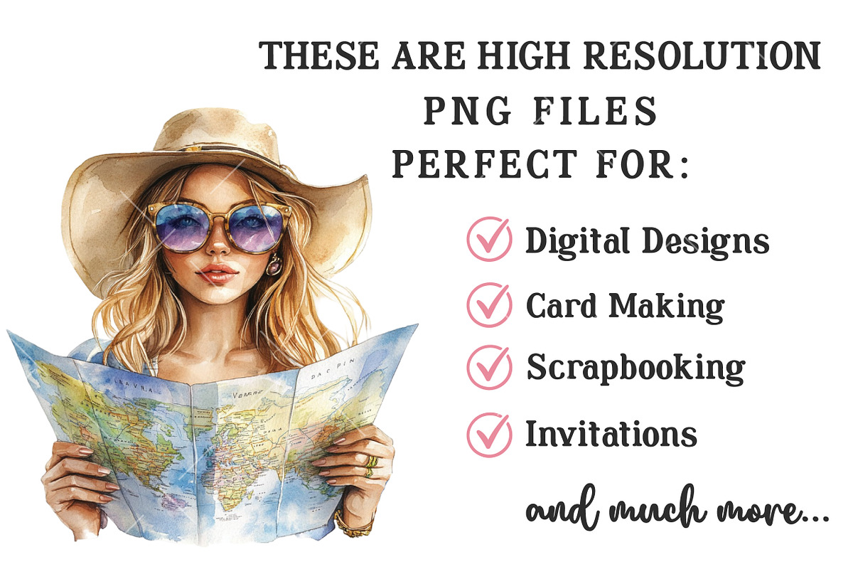 Girly Pink Summer Vacation Clipart, an Illustration by OK Design (Photo 4 of 6)