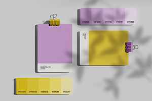 Top View Of Color Palette Mockup