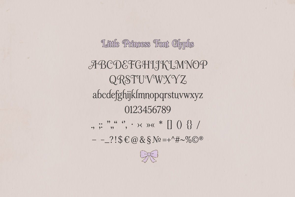 Little Princess Kids Font, a Serif Font by gafaroff studio (Photo 6 of 6)